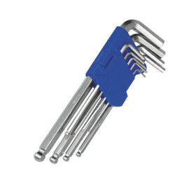 HEX KEY SET IN CLIP 9PCS BALL POINT 1,5-10MM