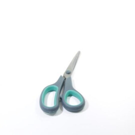 SCISSORS DOUBLE COLOR 8,5" GREEN/GREY