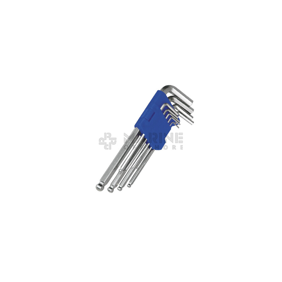HEX KEY SET IN CLIP 9PCS BALL POINT 1,5-10MM